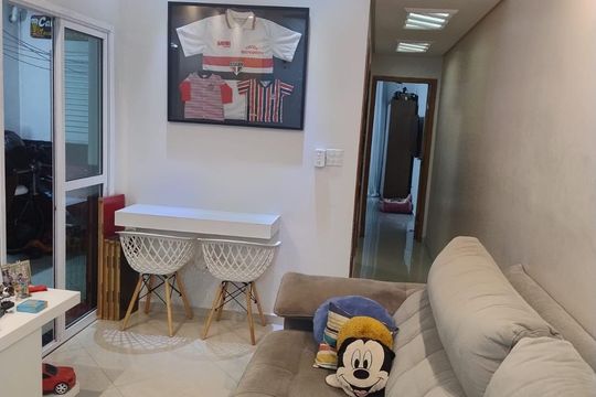 Sala de apartamento à venda com 2 quartos, 70m² em Vila América, Santo André