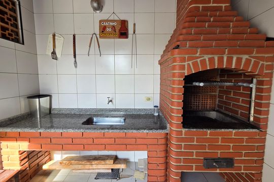 Churrasqueira de casa para alugar com 3 quartos, 130m² em Vila Balnearia, Praia Grande