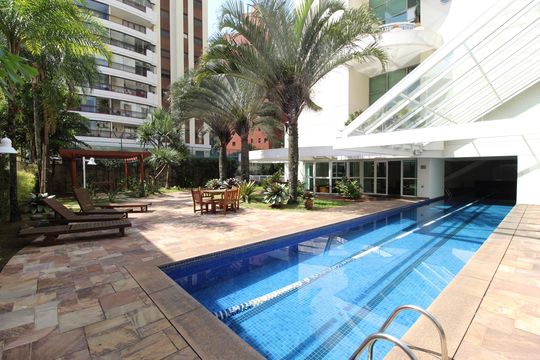 Área Comum - Piscina de apartamento para alugar com 1 quarto, 42m² em Moema, São Paulo