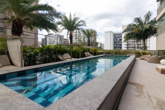Área comum - Piscina de apartamento para alugar com 1 quarto, 41m² em Indianópolis, São Paulo