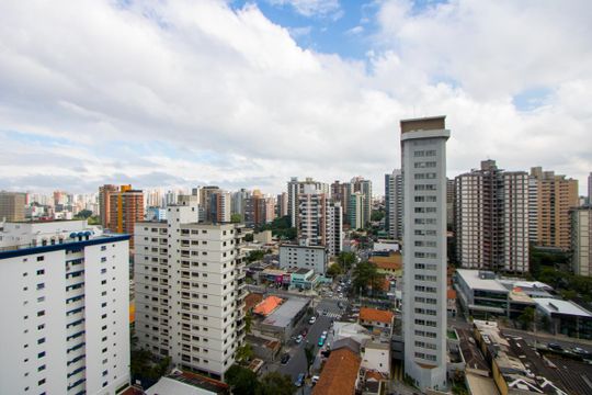 Vista da varanda de kitnet/studio à venda com 1 quarto, 30m² em Jardim, Santo André