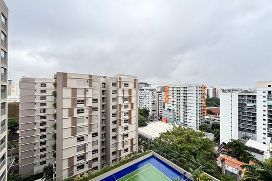 Vista de apartamento para alugar com 1 quarto, 42m² em Indianópolis, São Paulo