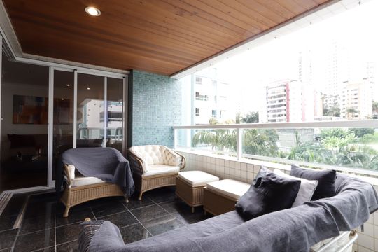 Varanda da Sala de apartamento à venda com 3 quartos, 168m² em Real Parque, São Paulo