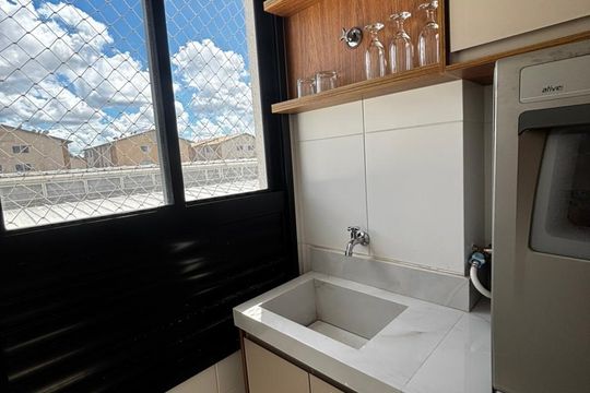 Área de serviço de apartamento para alugar com 2 quartos, 56m² em Chácara santa rita, Goiânia