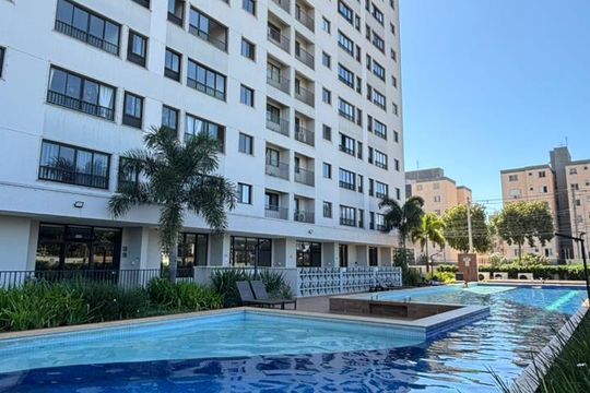 Área externa de apartamento para alugar com 2 quartos, 56m² em Chácara santa rita, Goiânia