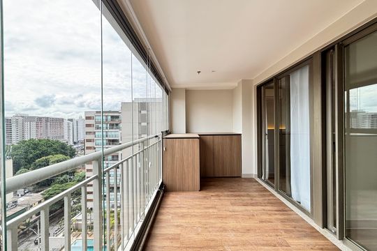 Varanda de apartamento para alugar com 1 quarto, 41m² em Indianópolis, São Paulo