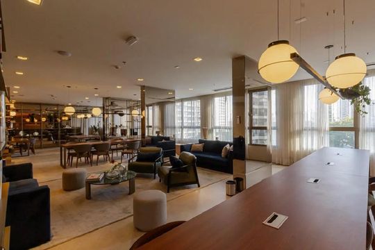 Área comum de apartamento para alugar com 1 quarto, 41m² em Indianópolis, São Paulo