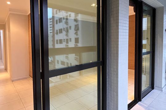 Varanda da Sala de apartamento para alugar com 3 quartos, 108m² em José Menino, Santos