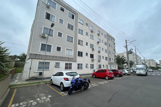 Fachada do bloco de apartamento à venda com 2 quartos, 42m² em Estância Velha, Canoas