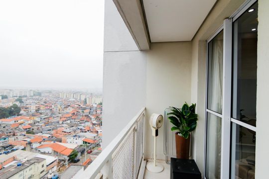 Varanda da Sala de apartamento à venda com 2 quartos, 52m² em Vila Bremen, Guarulhos