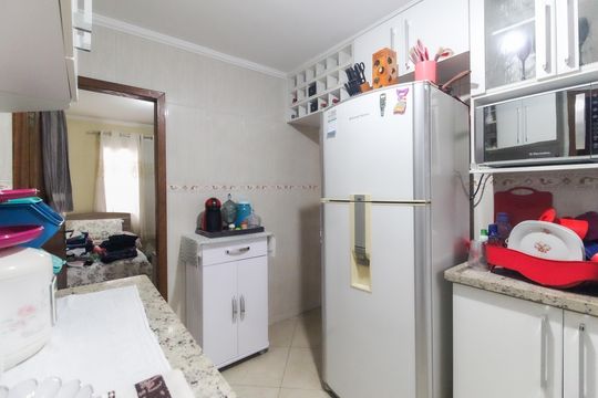 Cozinha de apartamento à venda com 2 quartos, 58m² em Conjunto Residencial José Bonifácio, São Paulo