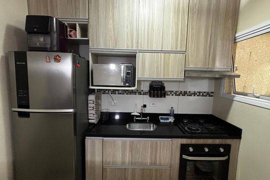 Cozinha de apartamento à venda com 2 quartos, 50m² em Vila Vitória, Santo André