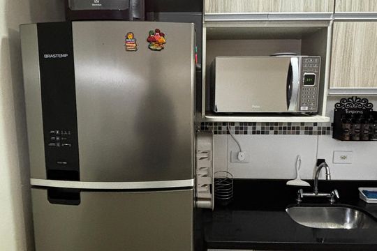 Cozinha de apartamento à venda com 2 quartos, 50m² em Vila Vitória, Santo André