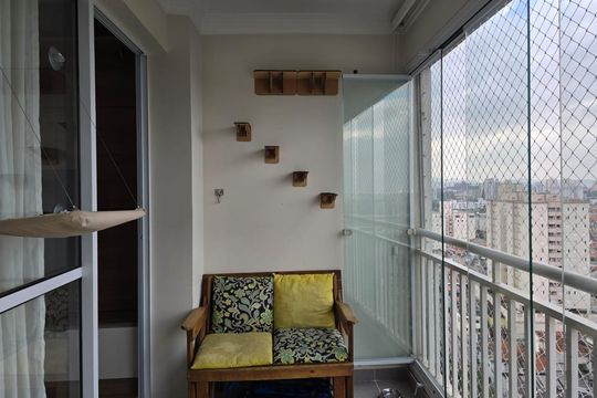 Varanda da Sala de apartamento à venda com 2 quartos, 62m² em Vila Leonor, Guarulhos