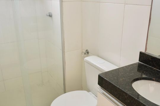 Banheiro Social de apartamento à venda com 2 quartos, 65m² em São Pedro, Belo Horizonte