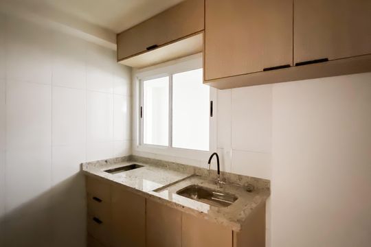 Cozinha  de apartamento para alugar com 1 quarto, 25m² em Vila Sao Geraldo, São Paulo