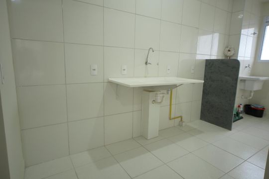 Cozinha  de apartamento à venda com 2 quartos, 55m² em Jardim Campestre, São Bernardo do Campo