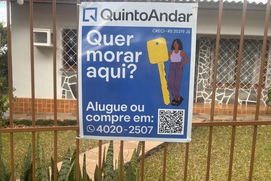 Placa instalada em 22/05/2026, nº MLTD-301 de casa para alugar com 3 quartos, 517m² em Ideal, Novo Hamburgo