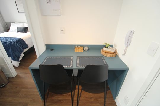 Cozinha de apartamento para alugar com 1 quarto, 28m² em Liberdade, São Paulo