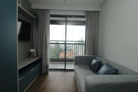 Sala de apartamento para alugar com 1 quarto, 28m² em Liberdade, São Paulo
