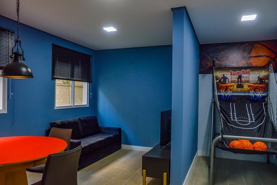 Área comum - jogos de apartamento à venda com 2 quartos, 36m² em Jardim Sao Saverio, São Bernardo do Campo