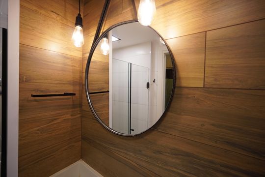Banheiro de kitnet/studio para alugar com 1 quarto, 25m² em Vila Mariana, São Paulo