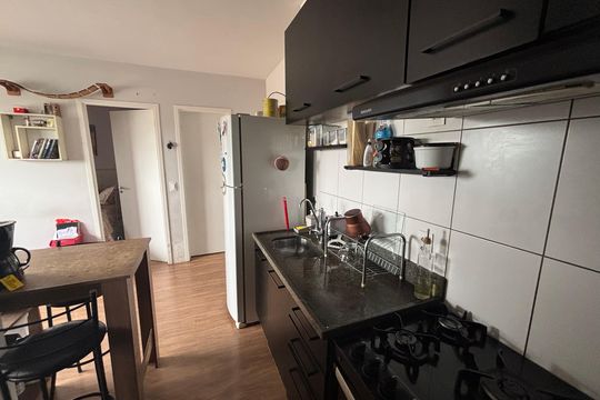 Cozinha de apartamento à venda com 2 quartos, 34m² em Vila Pierina, São Paulo