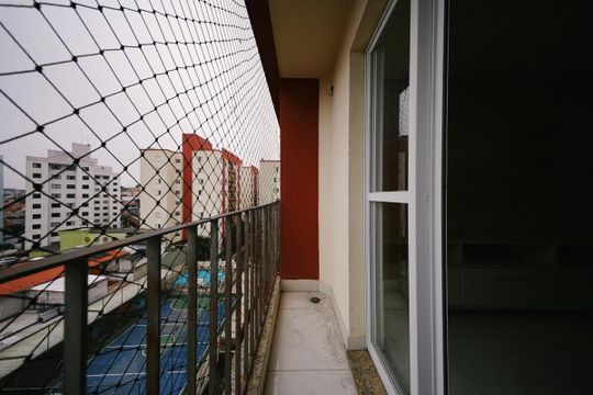 Sacada da Sala de apartamento para alugar com 3 quartos, 68m² em Vila Araguaia, São Paulo