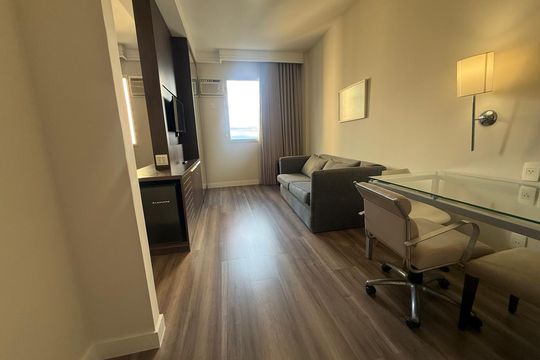 Sala de apartamento à venda com 1 quarto, 33m² em Vila da Serra, Nova Lima