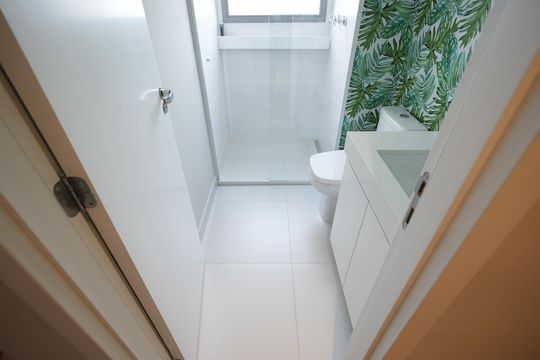 Banheiro da Suíte 3 de apartamento à venda com 3 quartos, 165m² em Vila Gilda, Santo André