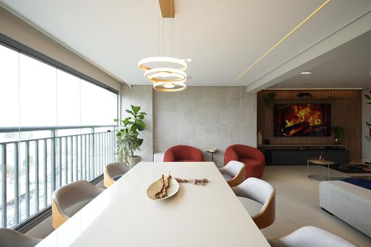 Varanda gourmet de apartamento à venda com 3 quartos, 165m² em Vila Gilda, Santo André