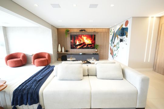 Sala de apartamento à venda com 3 quartos, 165m² em Vila Gilda, Santo André