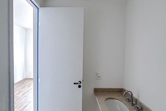 Banheiro de kitnet/studio à venda com 1 quarto, 28m² em Vila Matilde, São Paulo