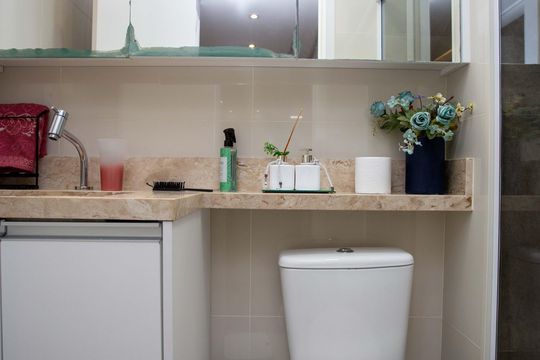 Banheiro Social de apartamento para alugar com 2 quartos, 69m² em Conceição, Diadema