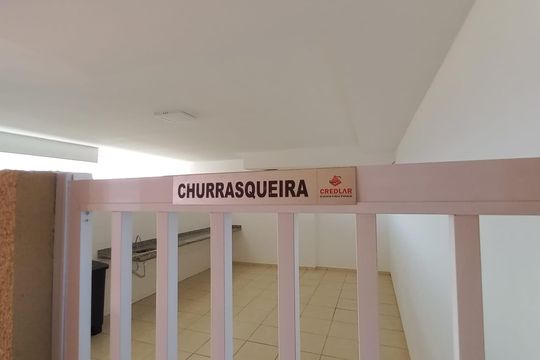 Área comum - Churrasqueira de apartamento para alugar com 2 quartos, 46m² em Parque Sao Vicente, São Vicente