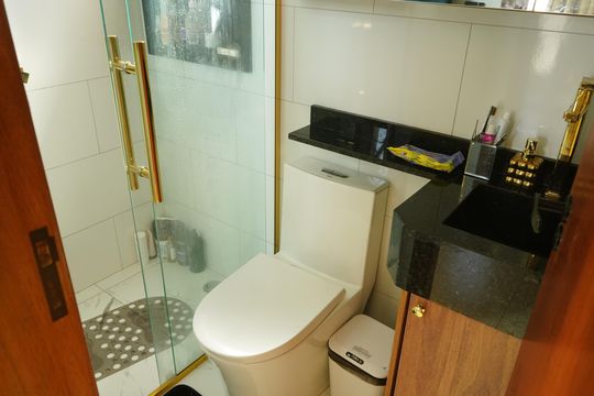 Banheiro de apartamento à venda com 2 quartos, 93m² em Chácara Santo Antônio (Zona Leste), São Paulo