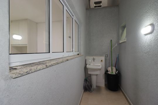 Área de Serviço de apartamento à venda com 2 quartos, 63m² em Vila Pires, Santo André