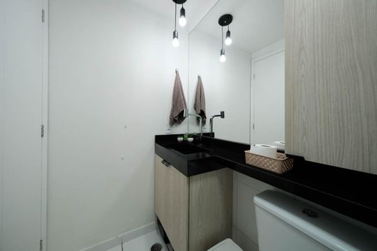 Banheiro de apartamento à venda com 1 quarto, 40m² em Cangaiba, São Paulo