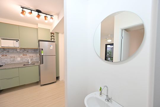Banheiro da Suíte de apartamento para alugar com 1 quarto, 38m² em Planalto Paulista, São Paulo
