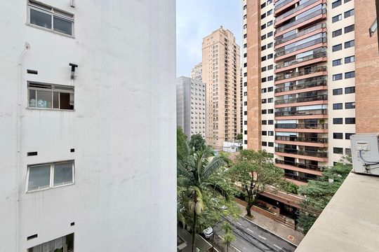Vista  de apartamento à venda com 1 quarto, 48m² em Brooklin, São Paulo