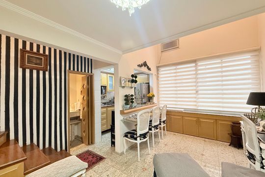 Sala  de apartamento à venda com 1 quarto, 48m² em Brooklin, São Paulo