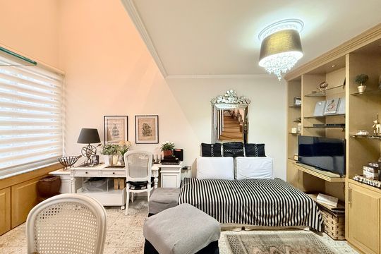 Sala  de apartamento à venda com 1 quarto, 48m² em Brooklin, São Paulo