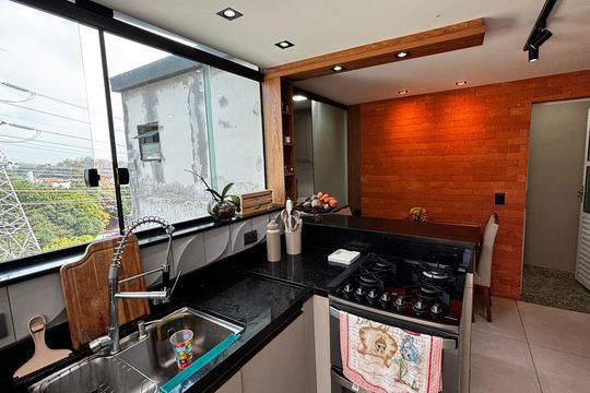 Cobertura - Cozinha de apartamento à venda com 2 quartos, 76m² em Jardim Alvorada, Santo André