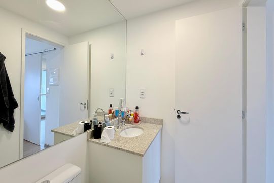 Banheiro Suíte  de apartamento à venda com 1 quarto, 33m² em Chácara Santo Antônio (zona Sul), São Paulo