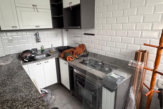 Cozinha de apartamento à venda com 2 quartos, 60m² em Jacarepaguá, Rio de Janeiro