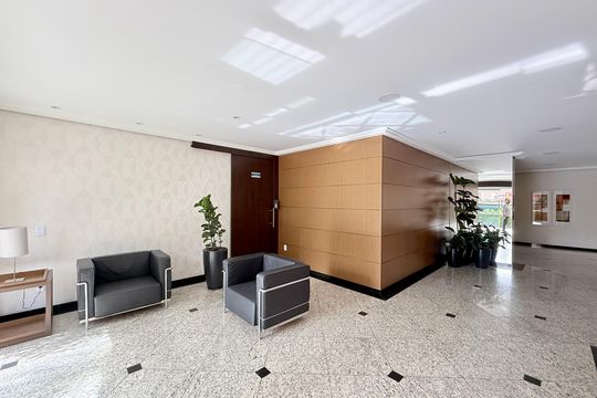 Hall Social Bloco de apartamento à venda com 2 quartos, 59m² em Campo Belo, São Paulo