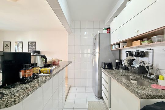 Cozinha de apartamento à venda com 2 quartos, 59m² em Campo Belo, São Paulo