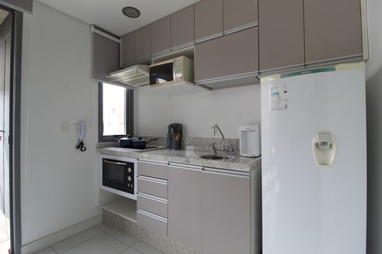 Cozinha de kitnet/studio para alugar com 1 quarto, 35m² em Vila Olímpia, São Paulo