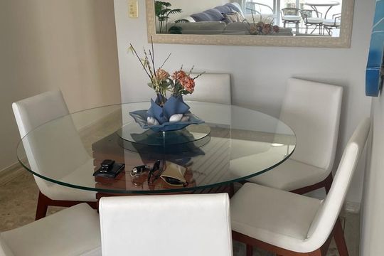Sala de Jantar de apartamento para alugar com 3 quartos, 100m² em Barra Funda, Guarujá