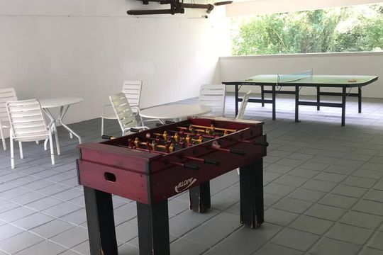 Área externa de apartamento para alugar com 3 quartos, 100m² em Barra Funda, Guarujá